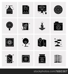 16 Universal Business Icons Vector. Creative Icon Illustration to use in web and Mobile Related project.