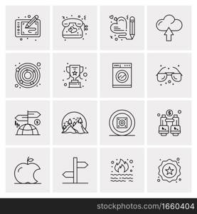 16 Universal Business Icons Vector. Creative Icon Illustration to use in web and Mobile Related project.