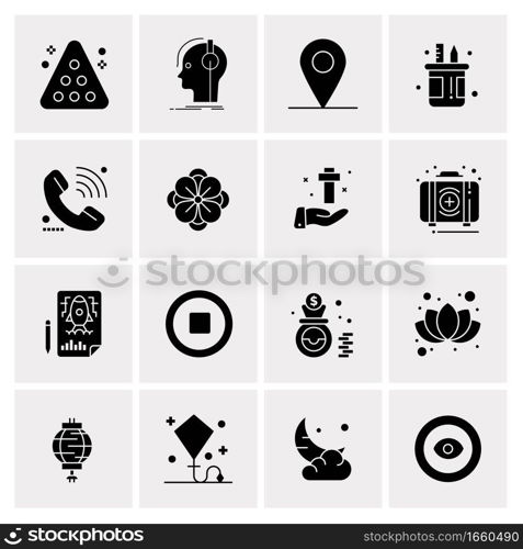 16 Universal Business Icons Vector. Creative Icon Illustration to use in web and Mobile Related project.