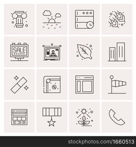 16 Universal Business Icons Vector. Creative Icon Illustration to use in web and Mobile Related project.