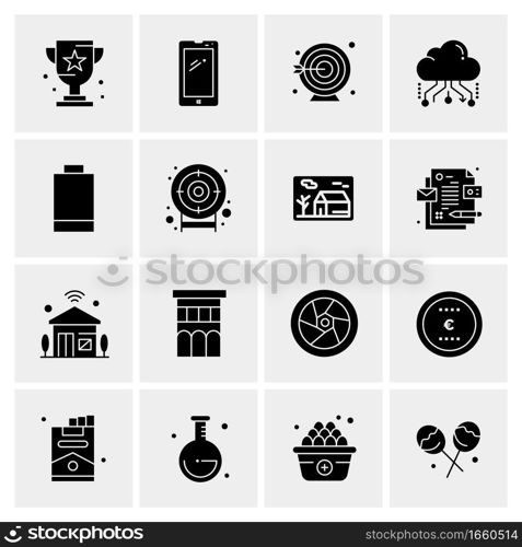 16 Universal Business Icons Vector. Creative Icon Illustration to use in web and Mobile Related project.