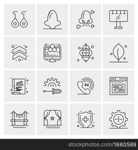 16 Universal Business Icons Vector. Creative Icon Illustration to use in web and Mobile Related project.