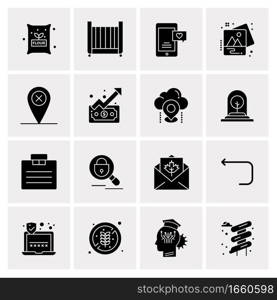 16 Universal Business Icons Vector. Creative Icon Illustration to use in web and Mobile Related project.