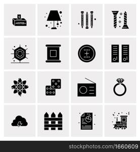 16 Universal Business Icons Vector. Creative Icon Illustration to use in web and Mobile Related project.