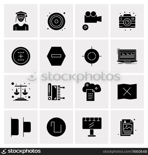 16 Universal Business Icons Vector. Creative Icon Illustration to use in web and Mobile Related project.