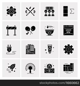 16 Universal Business Icons Vector. Creative Icon Illustration to use in web and Mobile Related project.