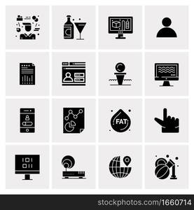 16 Universal Business Icons Vector. Creative Icon Illustration to use in web and Mobile Related project.