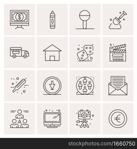 16 Universal Business Icons Vector. Creative Icon Illustration to use in web and Mobile Related project.