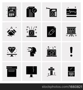 16 Universal Business Icons Vector. Creative Icon Illustration to use in web and Mobile Related project.