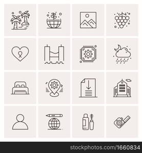 16 Universal Business Icons Vector. Creative Icon Illustration to use in web and Mobile Related project.