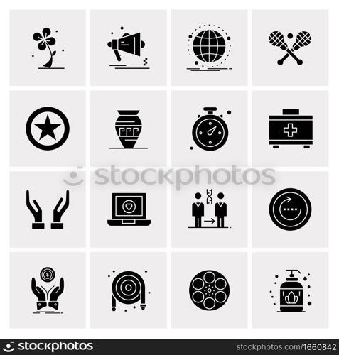 16 Universal Business Icons Vector. Creative Icon Illustration to use in web and Mobile Related project.