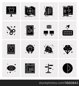 16 Universal Business Icons Vector. Creative Icon Illustration to use in web and Mobile Related project.