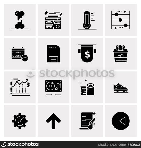 16 Universal Business Icons Vector. Creative Icon Illustration to use in web and Mobile Related project.