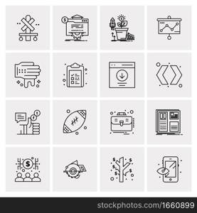 16 Universal Business Icons Vector. Creative Icon Illustration to use in web and Mobile Related project.