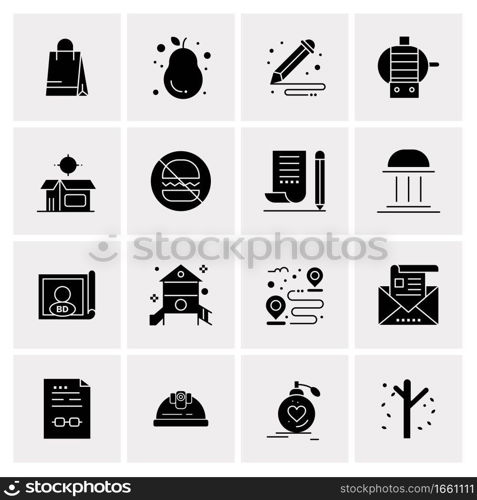 16 Universal Business Icons Vector. Creative Icon Illustration to use in web and Mobile Related project.