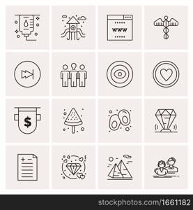 16 Universal Business Icons Vector. Creative Icon Illustration to use in web and Mobile Related project.