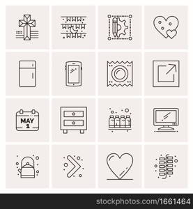 16 Universal Business Icons Vector. Creative Icon Illustration to use in web and Mobile Related project.