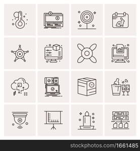 16 Universal Business Icons Vector. Creative Icon Illustration to use in web and Mobile Related project.