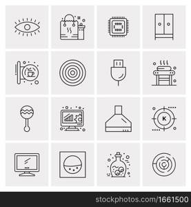 16 Universal Business Icons Vector. Creative Icon Illustration to use in web and Mobile Related project.