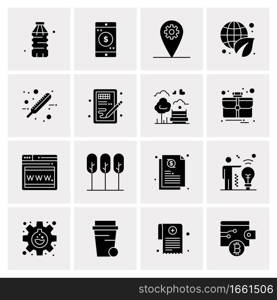 16 Universal Business Icons Vector. Creative Icon Illustration to use in web and Mobile Related project.