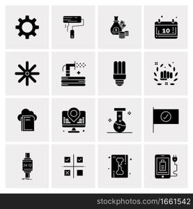 16 Universal Business Icons Vector. Creative Icon Illustration to use in web and Mobile Related project.