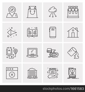 16 Universal Business Icons Vector. Creative Icon Illustration to use in web and Mobile Related project.