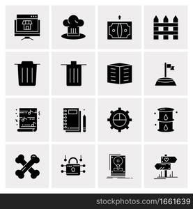 16 Universal Business Icons Vector. Creative Icon Illustration to use in web and Mobile Related project.