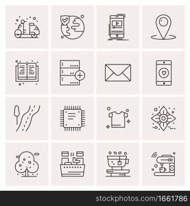 16 Universal Business Icons Vector. Creative Icon Illustration to use in web and Mobile Related project.