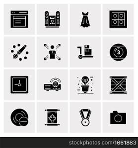 16 Universal Business Icons Vector. Creative Icon Illustration to use in web and Mobile Related project.