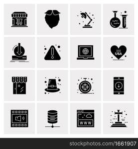 16 Universal Business Icons Vector. Creative Icon Illustration to use in web and Mobile Related project.