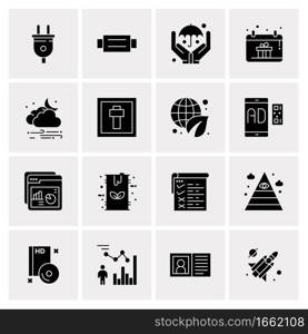 16 Universal Business Icons Vector. Creative Icon Illustration to use in web and Mobile Related project.