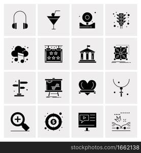 16 Universal Business Icons Vector. Creative Icon Illustration to use in web and Mobile Related project.