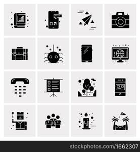 16 Universal Business Icons Vector. Creative Icon Illustration to use in web and Mobile Related project.