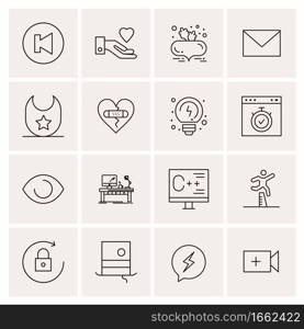 16 Universal Business Icons Vector. Creative Icon Illustration to use in web and Mobile Related project.