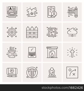 16 Universal Business Icons Vector. Creative Icon Illustration to use in web and Mobile Related project.