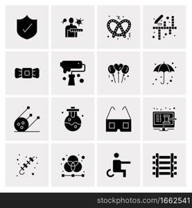 16 Universal Business Icons Vector. Creative Icon Illustration to use in web and Mobile Related project.