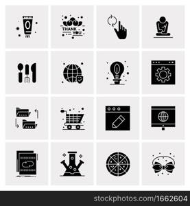 16 Universal Business Icons Vector. Creative Icon Illustration to use in web and Mobile Related project.