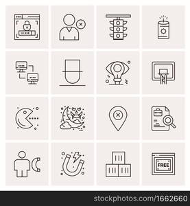 16 Universal Business Icons Vector. Creative Icon Illustration to use in web and Mobile Related project.