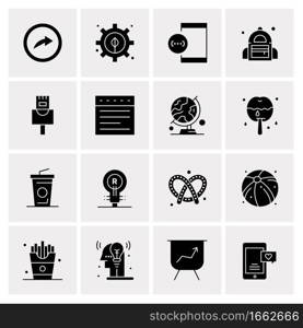 16 Universal Business Icons Vector. Creative Icon Illustration to use in web and Mobile Related project.