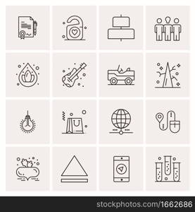 16 Universal Business Icons Vector. Creative Icon Illustration to use in web and Mobile Related project.