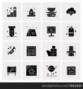 16 Universal Business Icons Vector. Creative Icon Illustration to use in web and Mobile Related project.