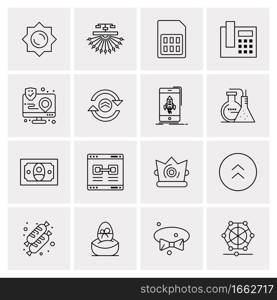 16 Universal Business Icons Vector. Creative Icon Illustration to use in web and Mobile Related project.