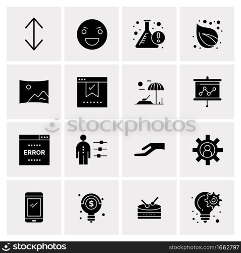 16 Universal Business Icons Vector. Creative Icon Illustration to use in web and Mobile Related project.