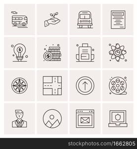 16 Universal Business Icons Vector. Creative Icon Illustration to use in web and Mobile Related project.