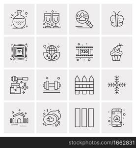 16 Universal Business Icons Vector. Creative Icon Illustration to use in web and Mobile Related project.