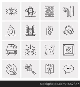 16 Universal Business Icons Vector. Creative Icon Illustration to use in web and Mobile Related project.