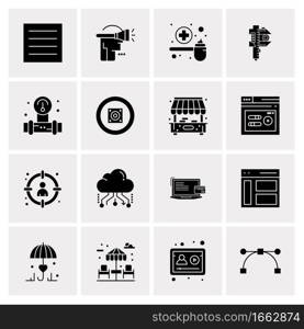 16 Universal Business Icons Vector. Creative Icon Illustration to use in web and Mobile Related project.