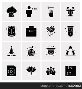 16 Universal Business Icons Vector. Creative Icon Illustration to use in web and Mobile Related project.