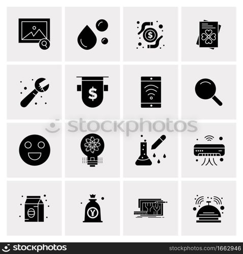 16 Universal Business Icons Vector. Creative Icon Illustration to use in web and Mobile Related project.