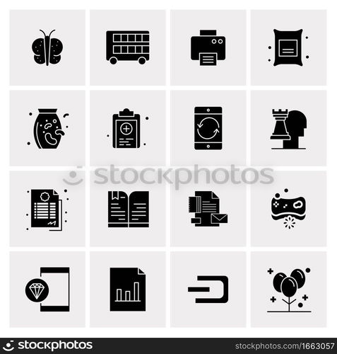 16 Universal Business Icons Vector. Creative Icon Illustration to use in web and Mobile Related project.